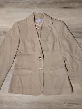 Vintage Wool Blazer- Evan Picone Tan Tailored Jacket